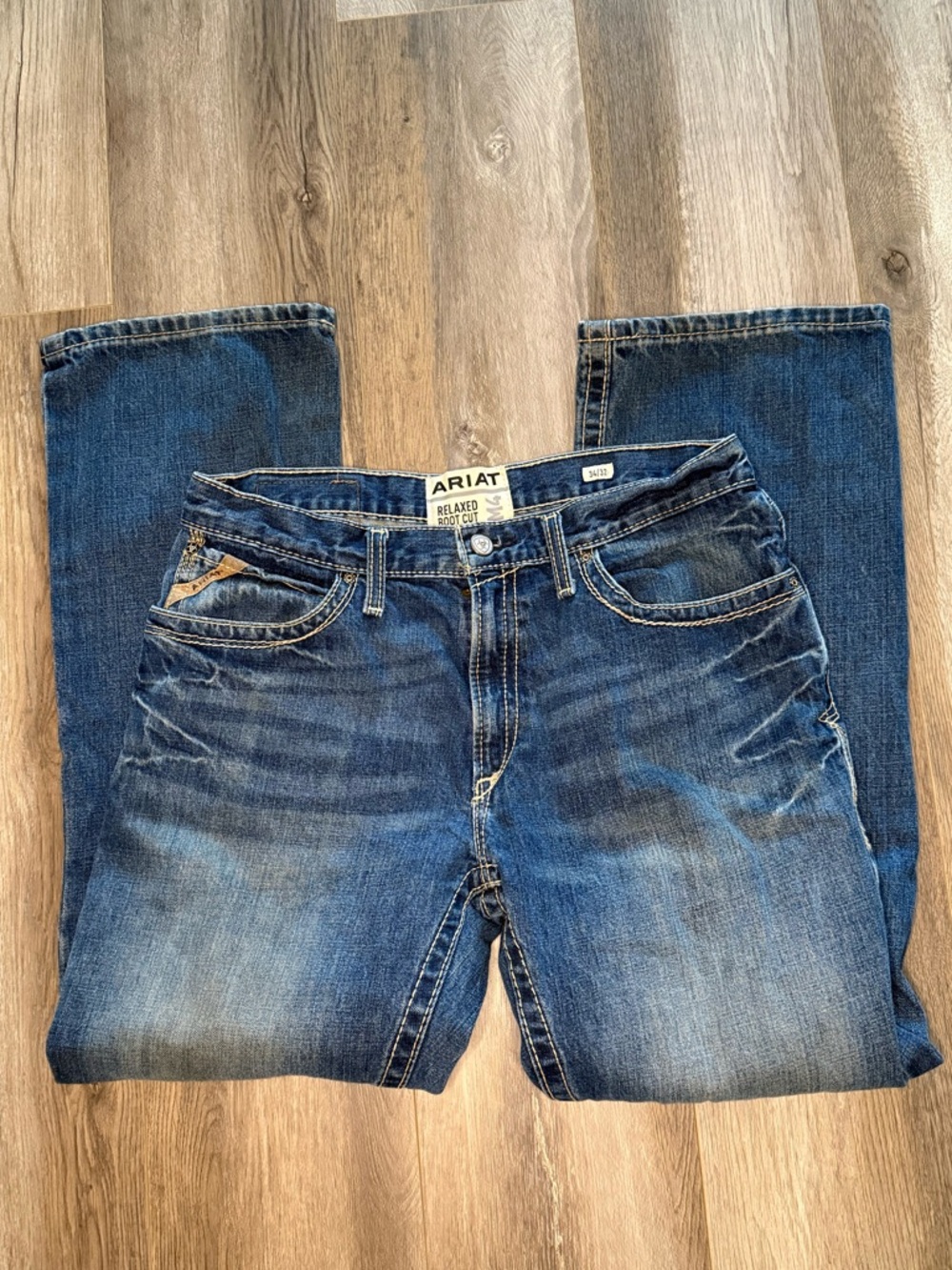 Ariat M4 Men’s Dark Blue Relaxed Boot Cut Jeans 34/32
